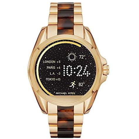 michael kors access women's smartwatch bradshaw gold-tone and tortoise mkt5003|Michael Kors Access Unisex Gen 6 Bradshaw Smartwatch: Gold .